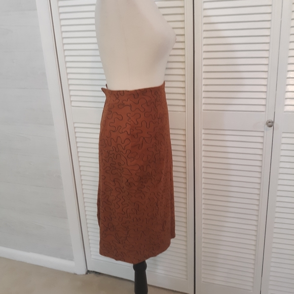 Alicia Herrera suede pencil skirt sz 8 *L - Picture 3 of 6